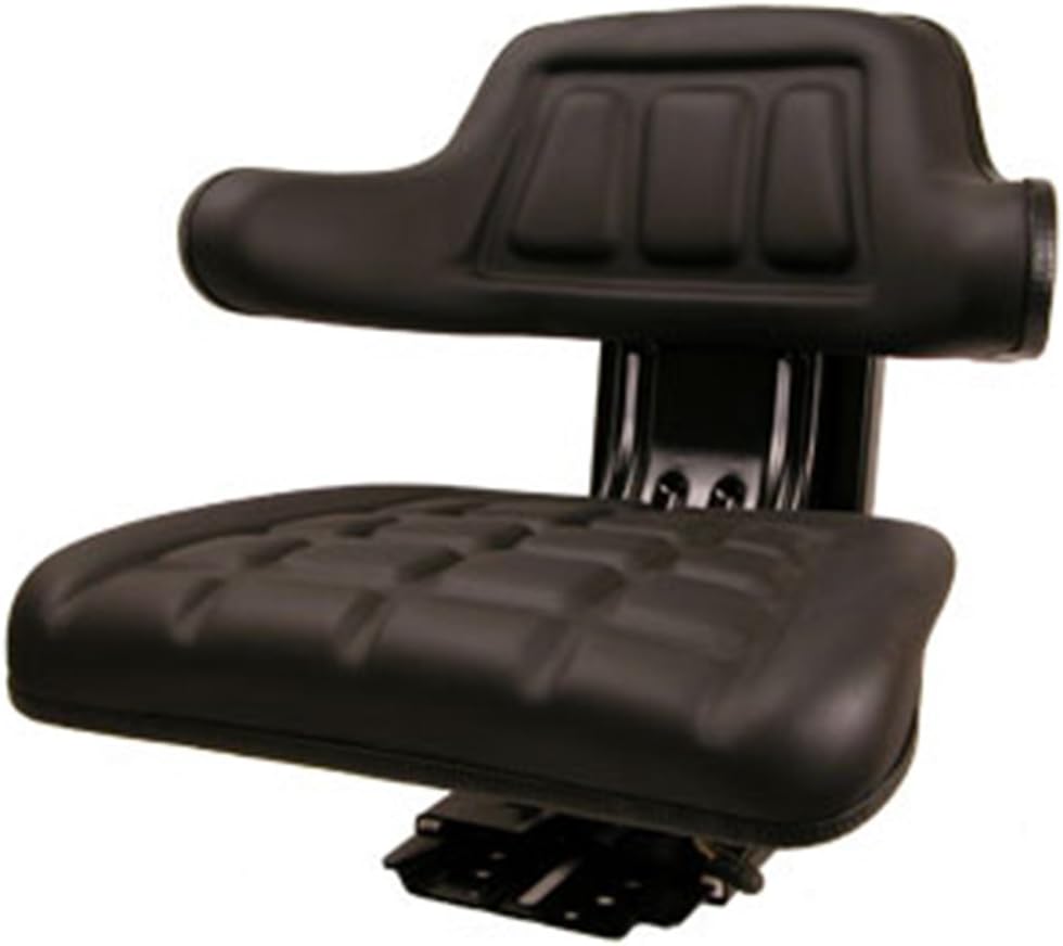 Black Universal Tractor Seat with Base & Tracks F82161