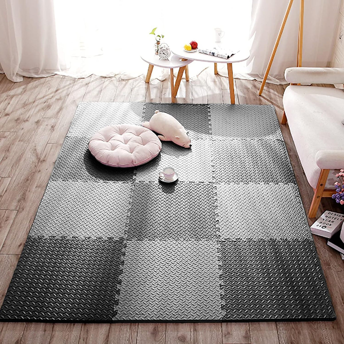 1/2 Thick Interlocking Foam Gym Flooring Tiles S132857