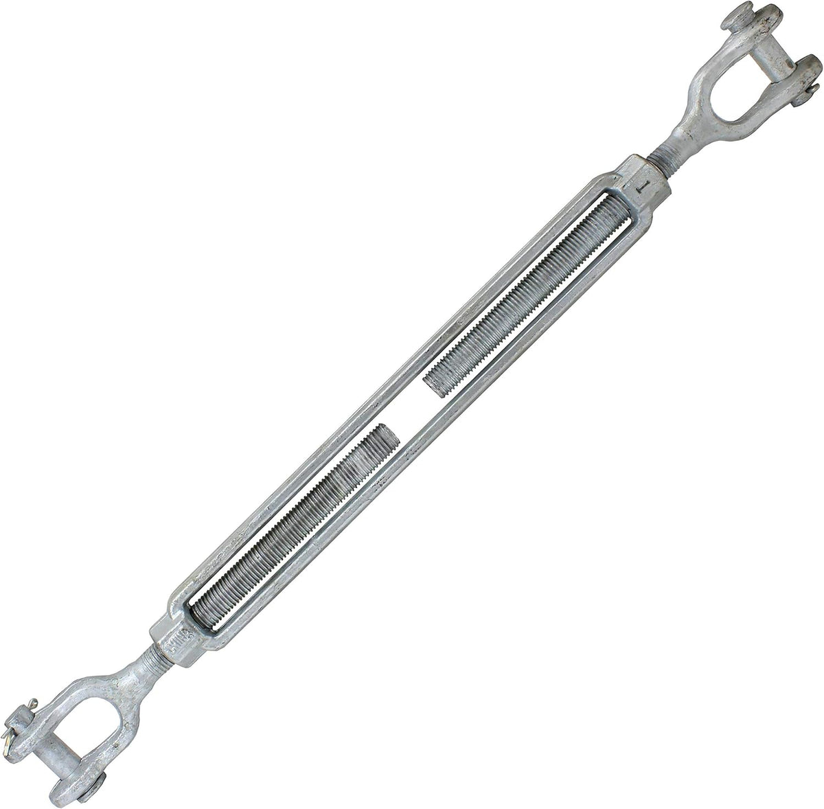 1 Inch x 18 Inches Galvanized Jaw and Jaw Turnbuckle V9683