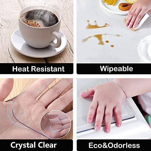 Clear Plastic Desk Mat Tablecloth Cover V658