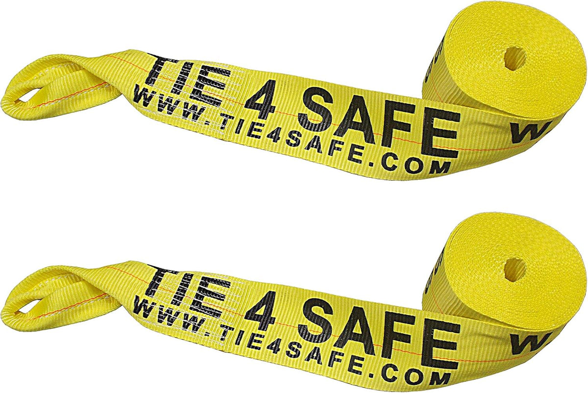 4 Pack Red Heavy Duty Winch Strap Tie Down X9083