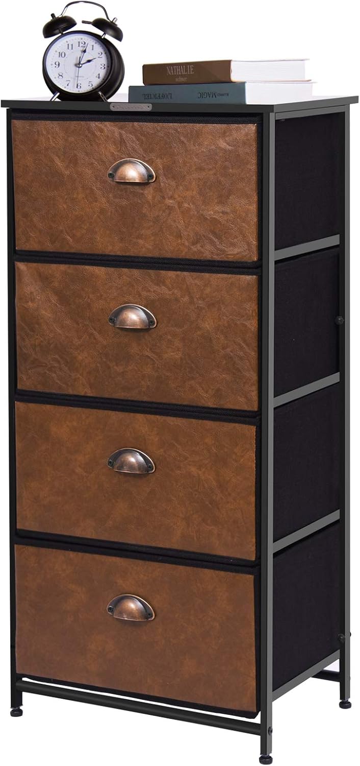 4 Drawer Fabric Dresser Storage Tower S195