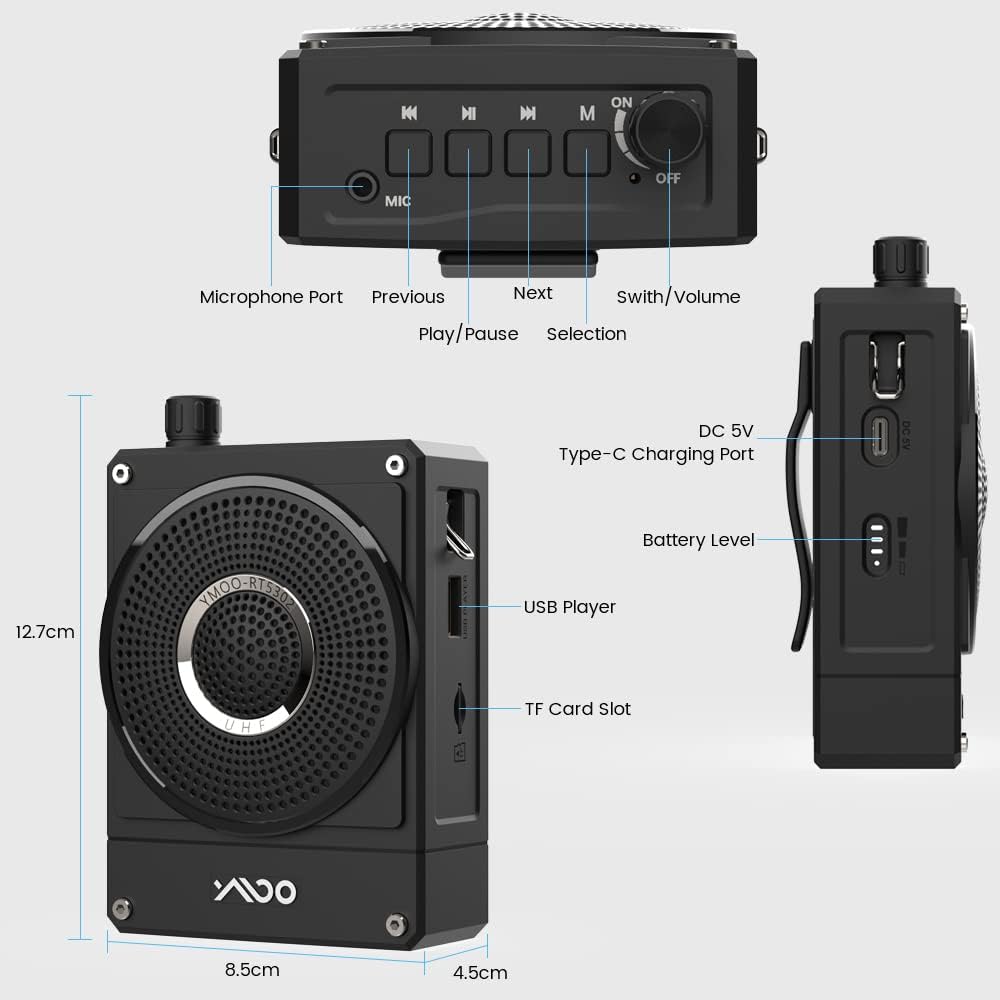 Voice Amplifier with Wireless Microphone Headset N580