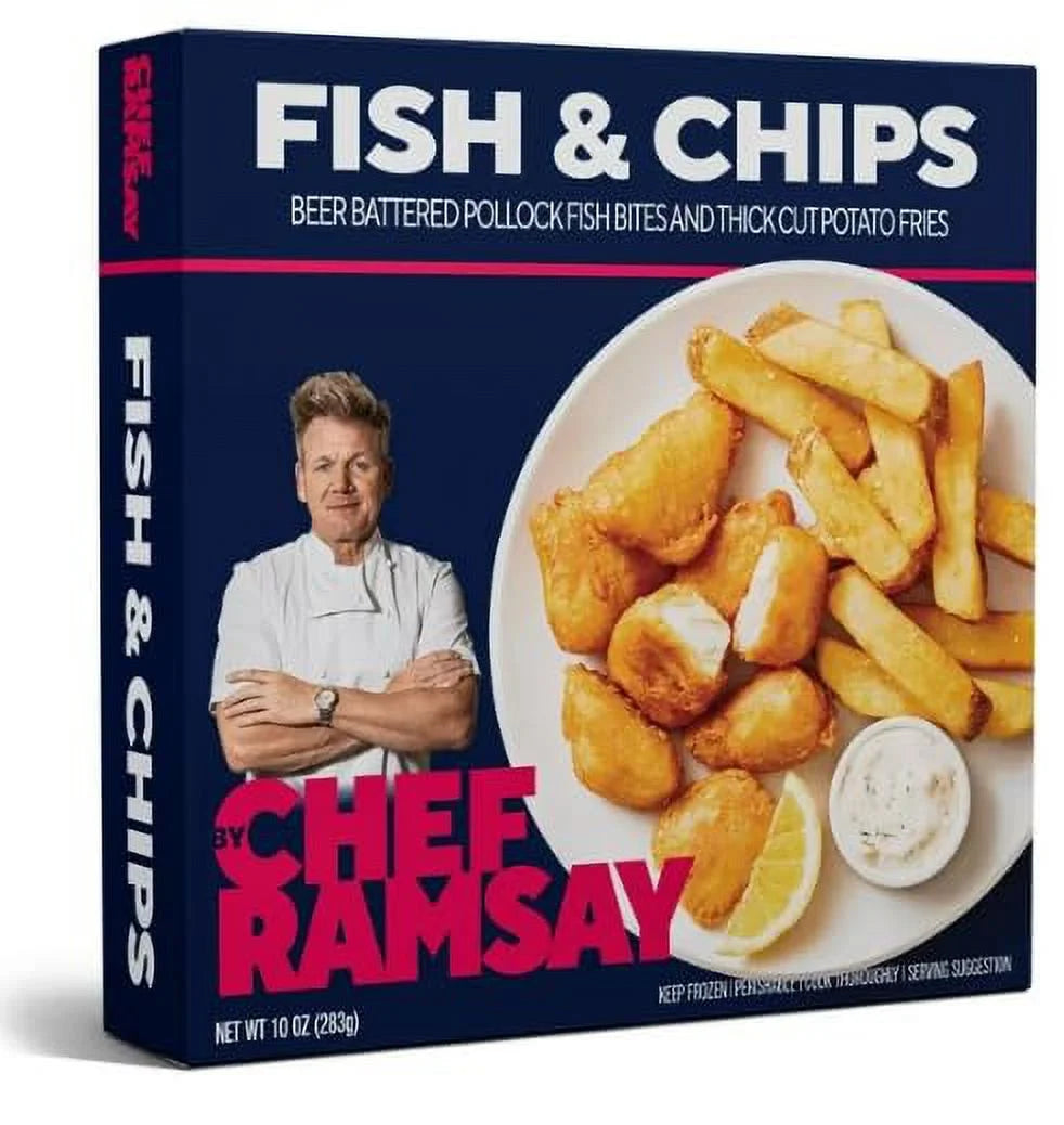 Fish and Chips Frozen Meals 9.5oz Pack of 10 A366543