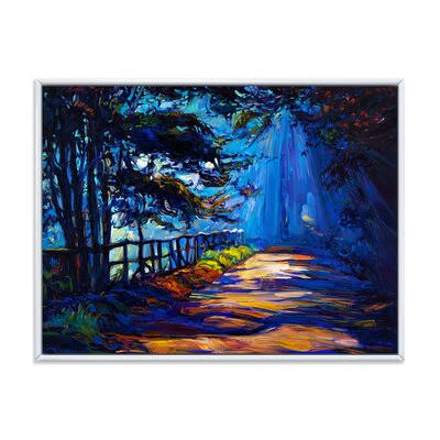 Painting on Canvas White Floater Frame 12x22 H x 20x22 W G5317