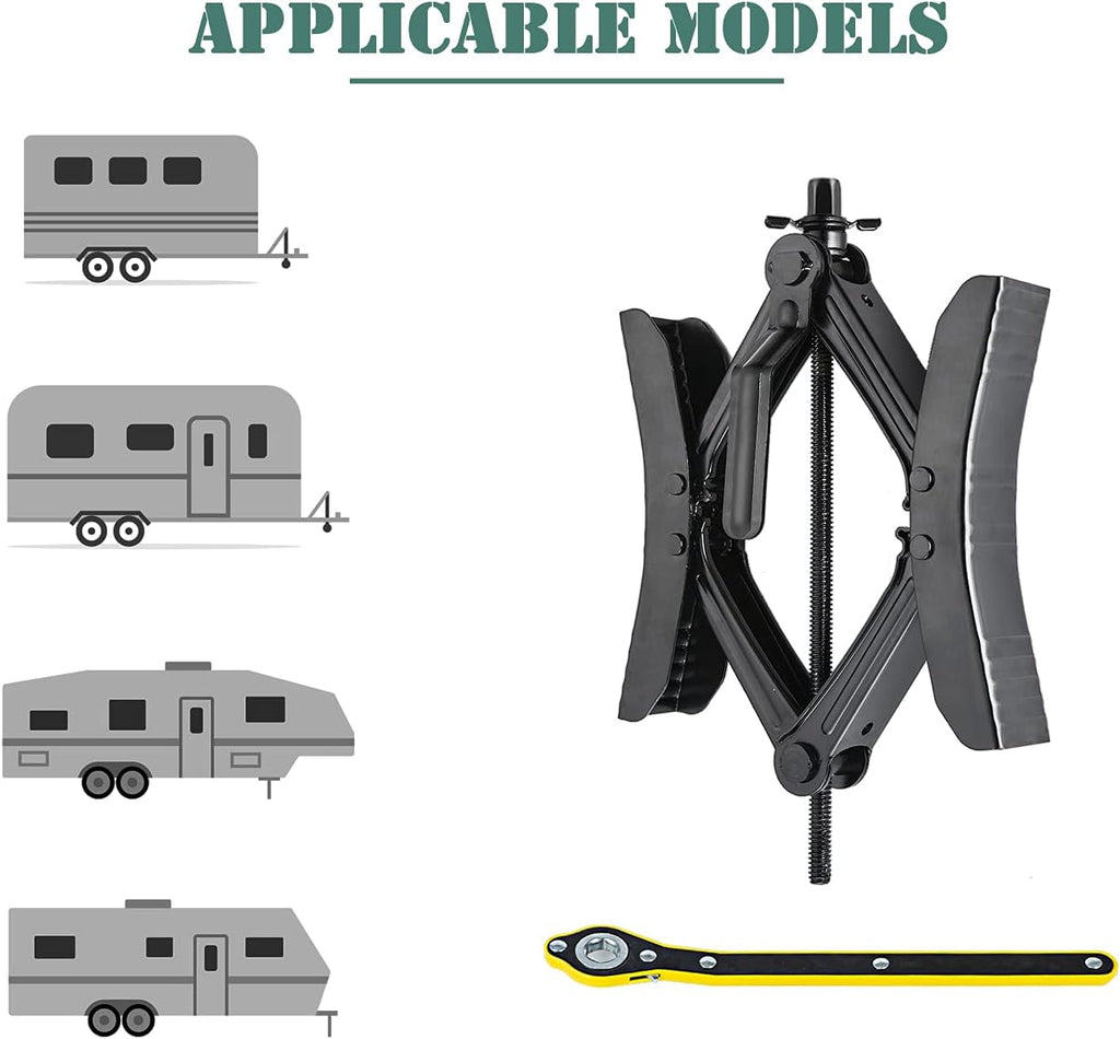X Shaped Wheel Chocks Stabilizer 2 Sets with Accessories E809086