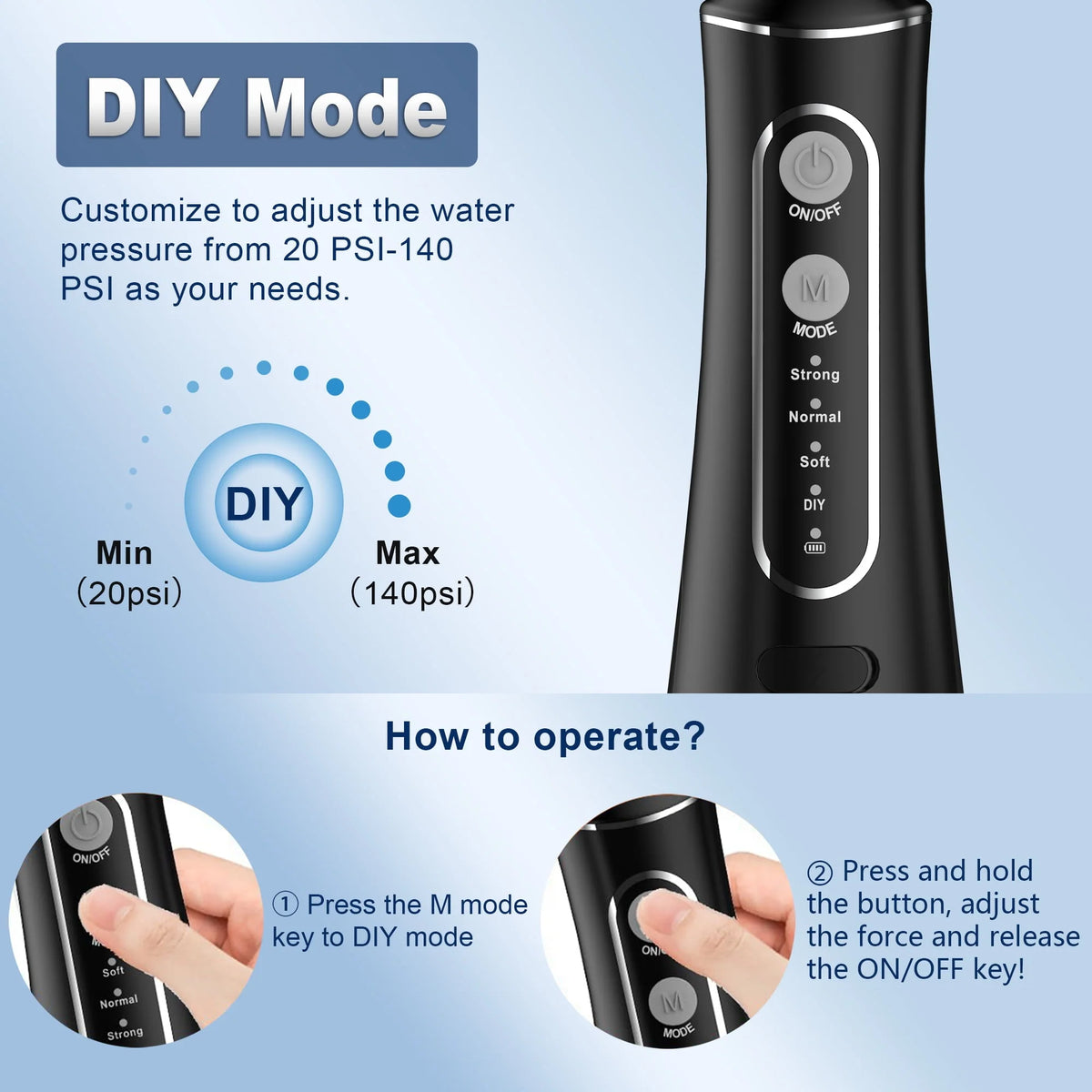 Cordless Water Flosser 4 Modes 300ml IPX7 Q25463