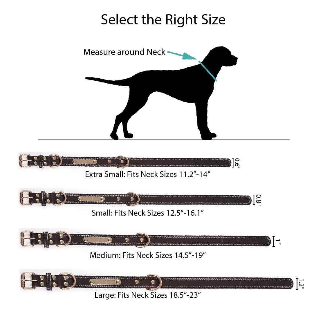 Personalized Engraved Soft Leather Dog Collar N21484