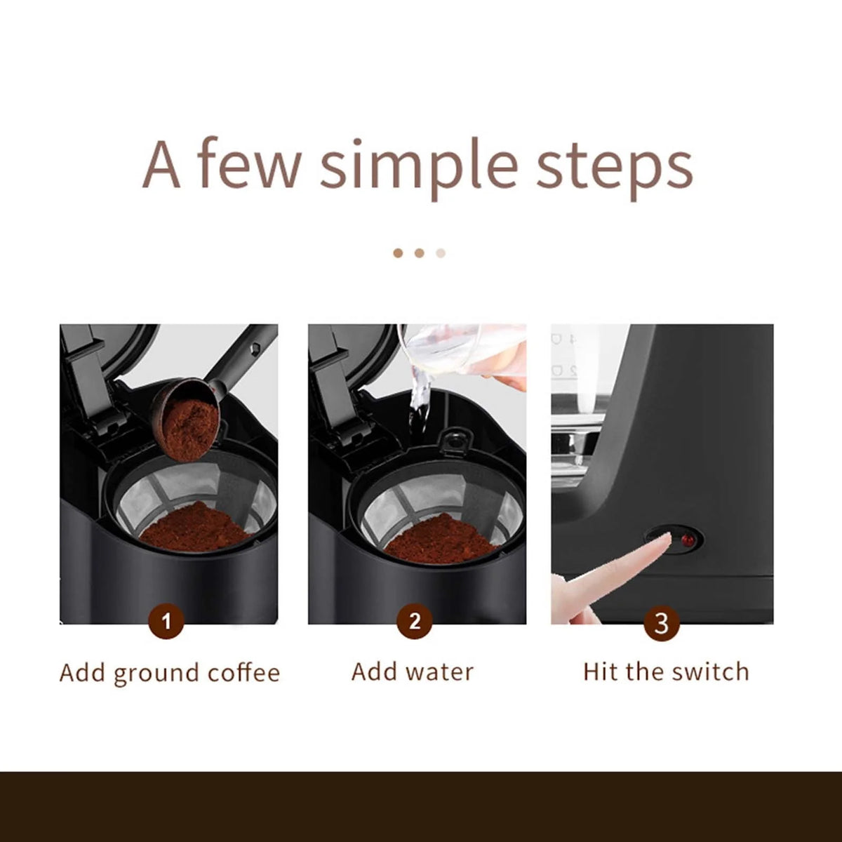 6 Cup Drip Coffee Maker with Built-In Burr Coffee Grinder M30922