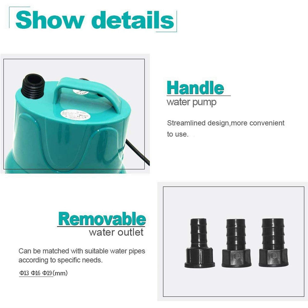 Submersible Water Pump with Handle H641
