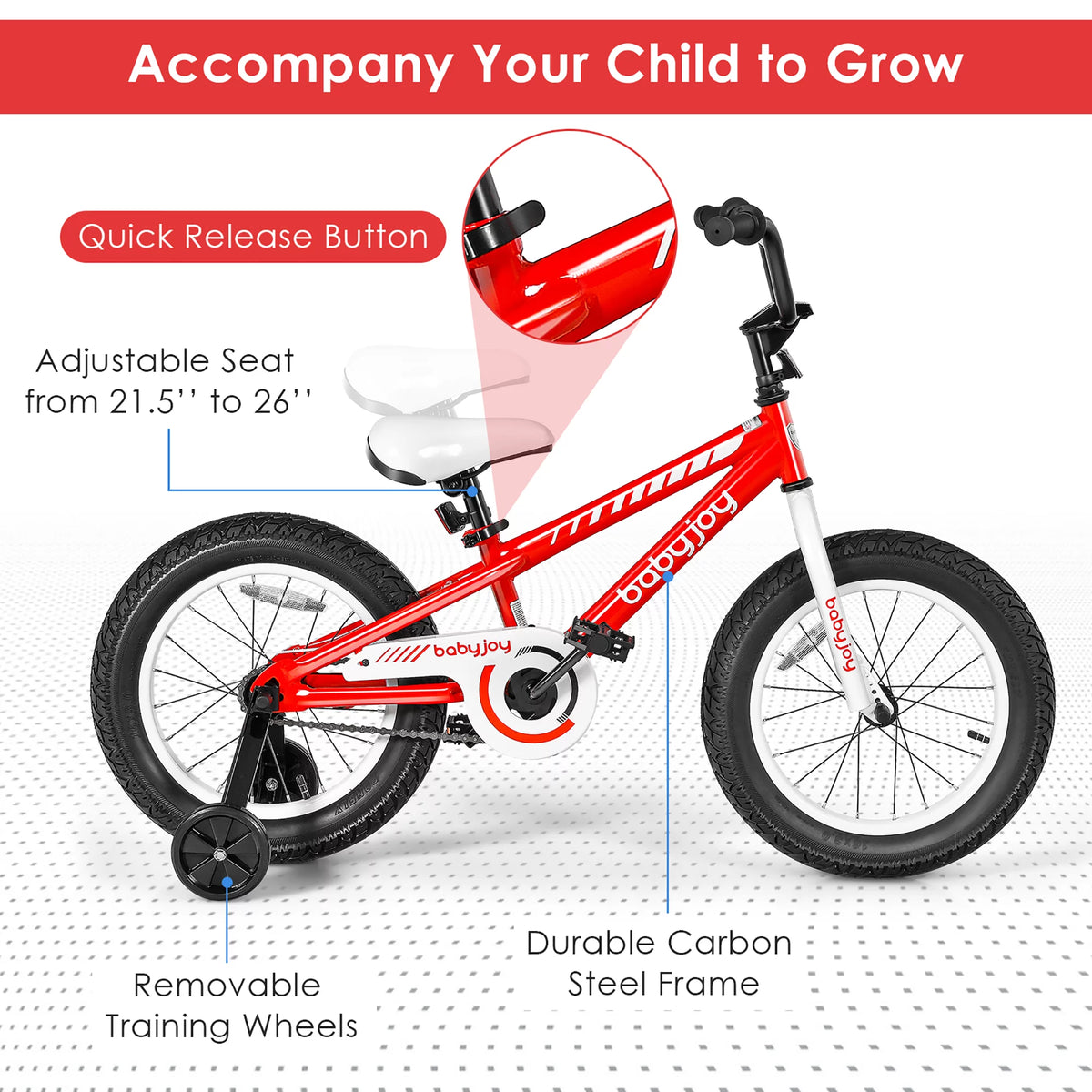 16'' Kids Bike with Training Wheels E4904