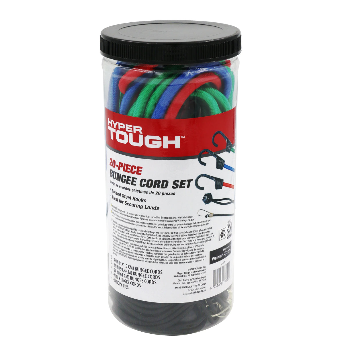 20 Pieces Multi-Color Bungee Cord Set J7120