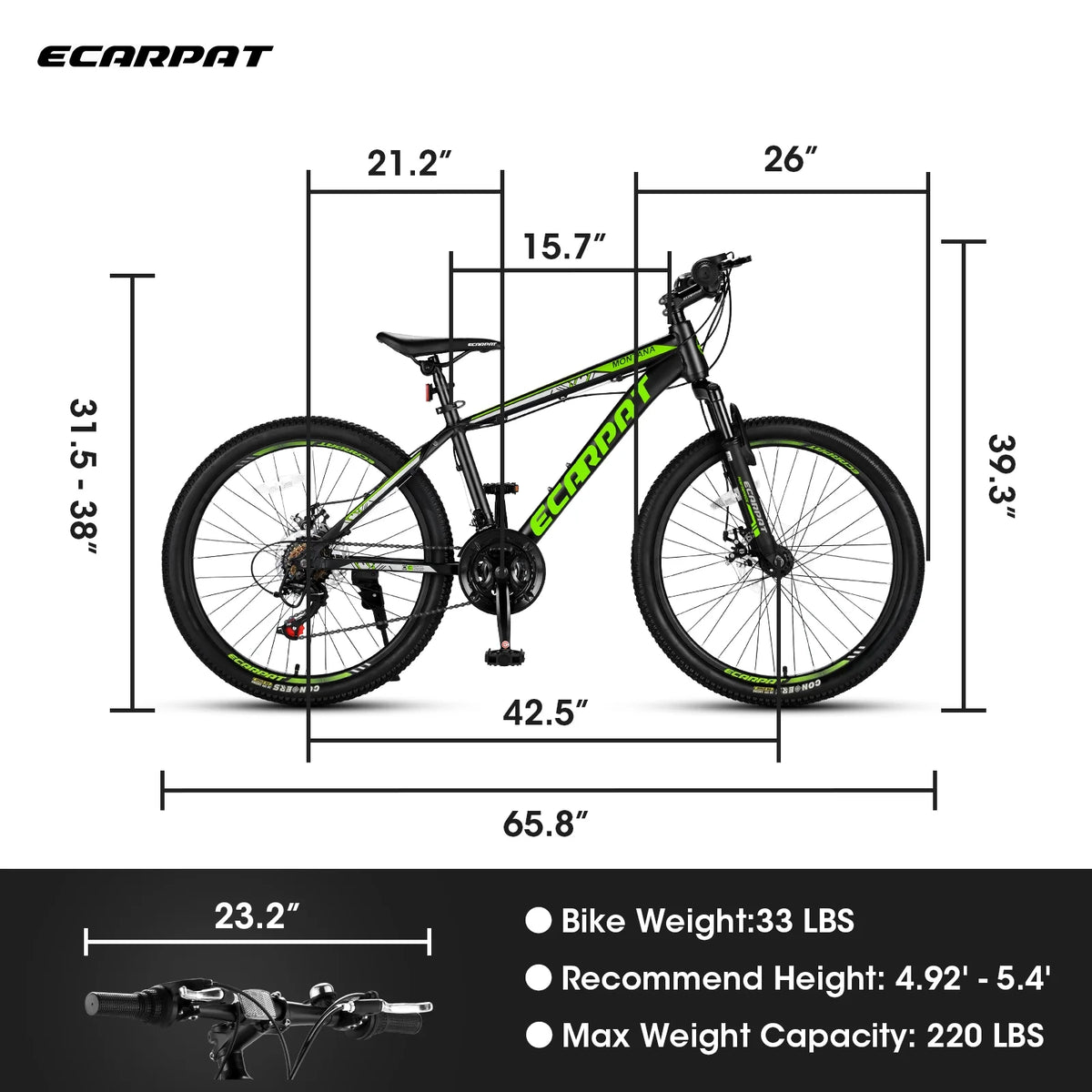 24 inch 21-Speed Aluminium Mountain Bike F7115