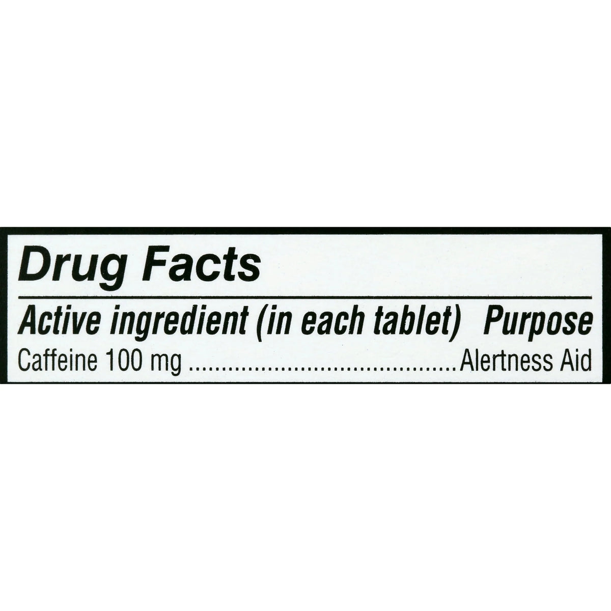 Caffeine 100mg 120ct Tablet K85550