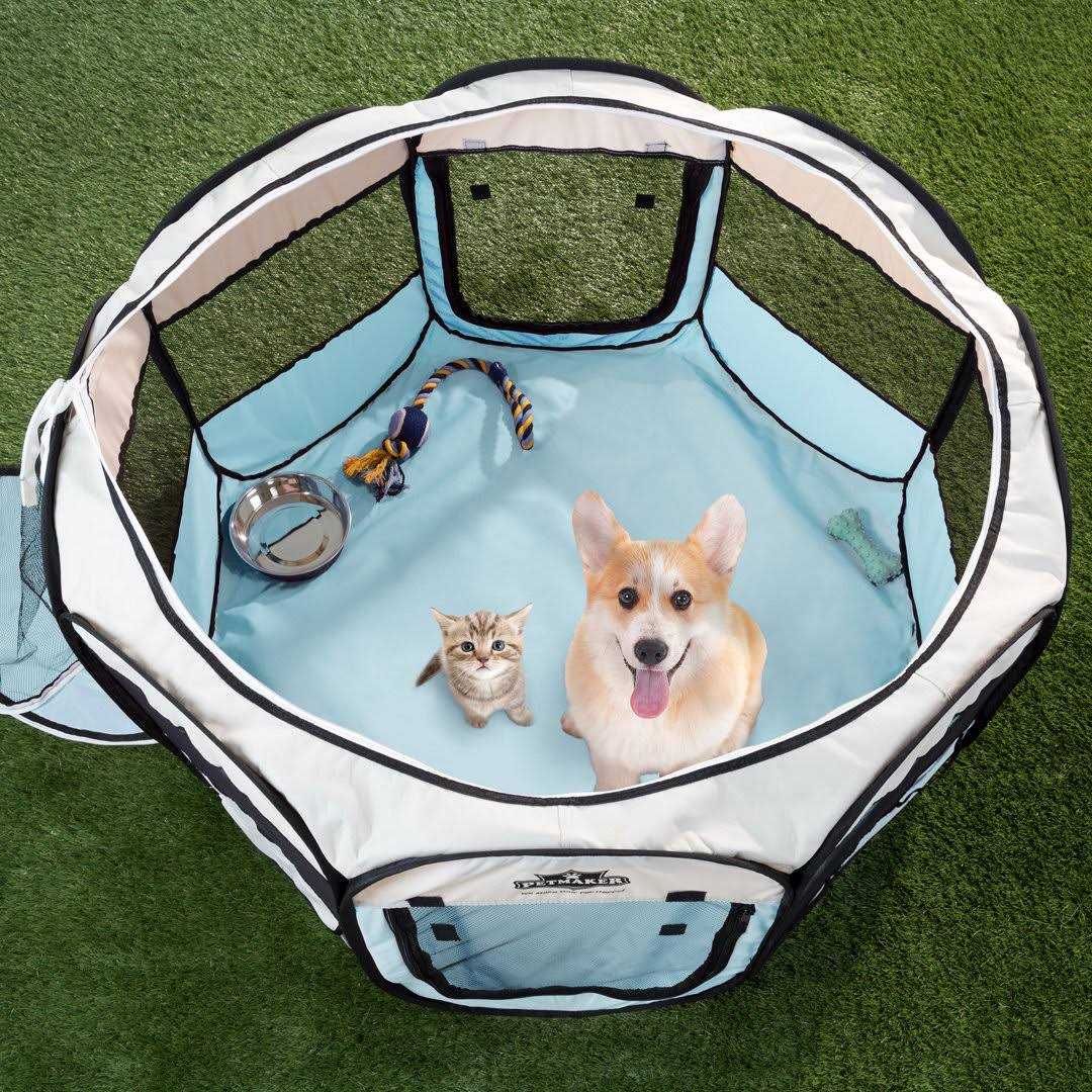 Pop-Up Pet Playpen with Carrying Case Blue L770899