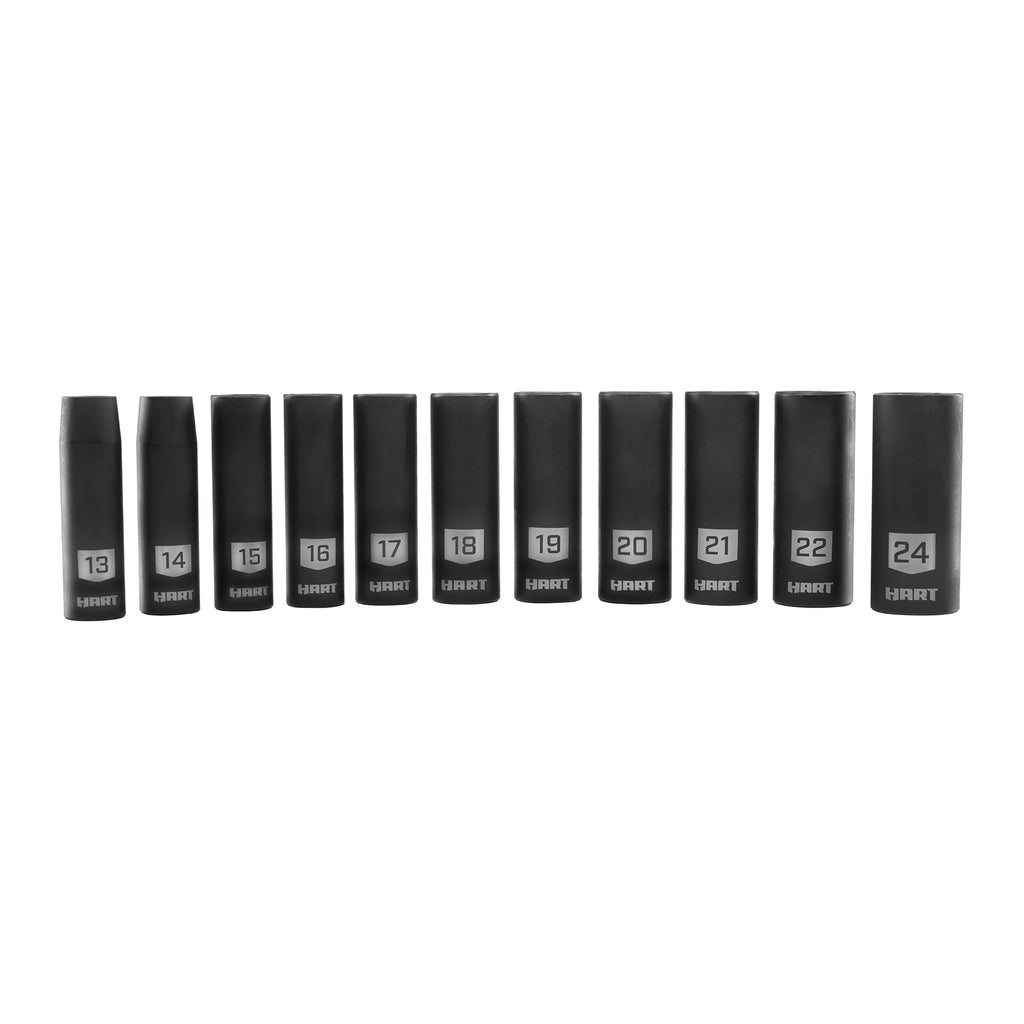 11-Piece 1/2-inch Drive MM Impact Socket Set T970535