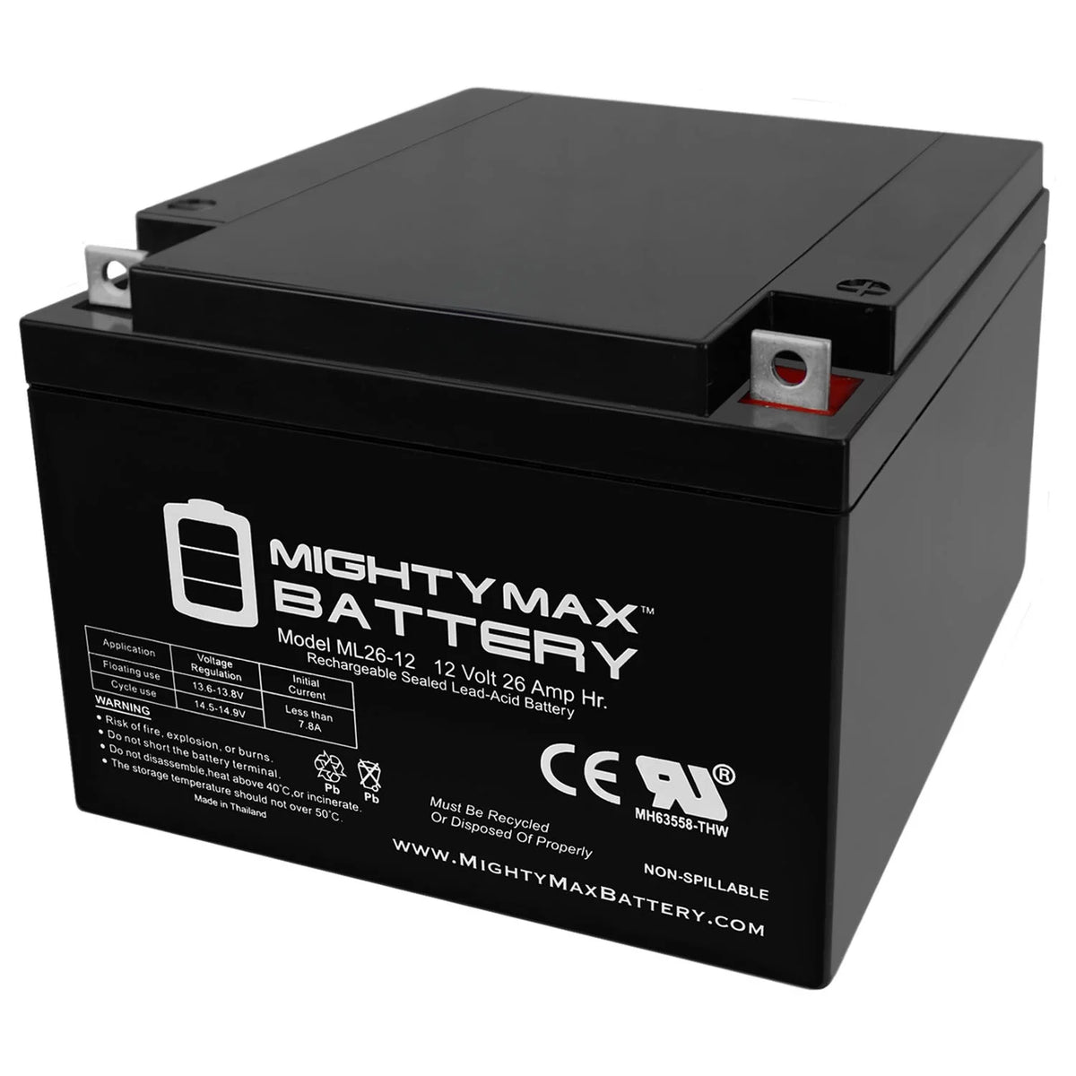 12V 26AH Deep Cycle AGM Battery B15238