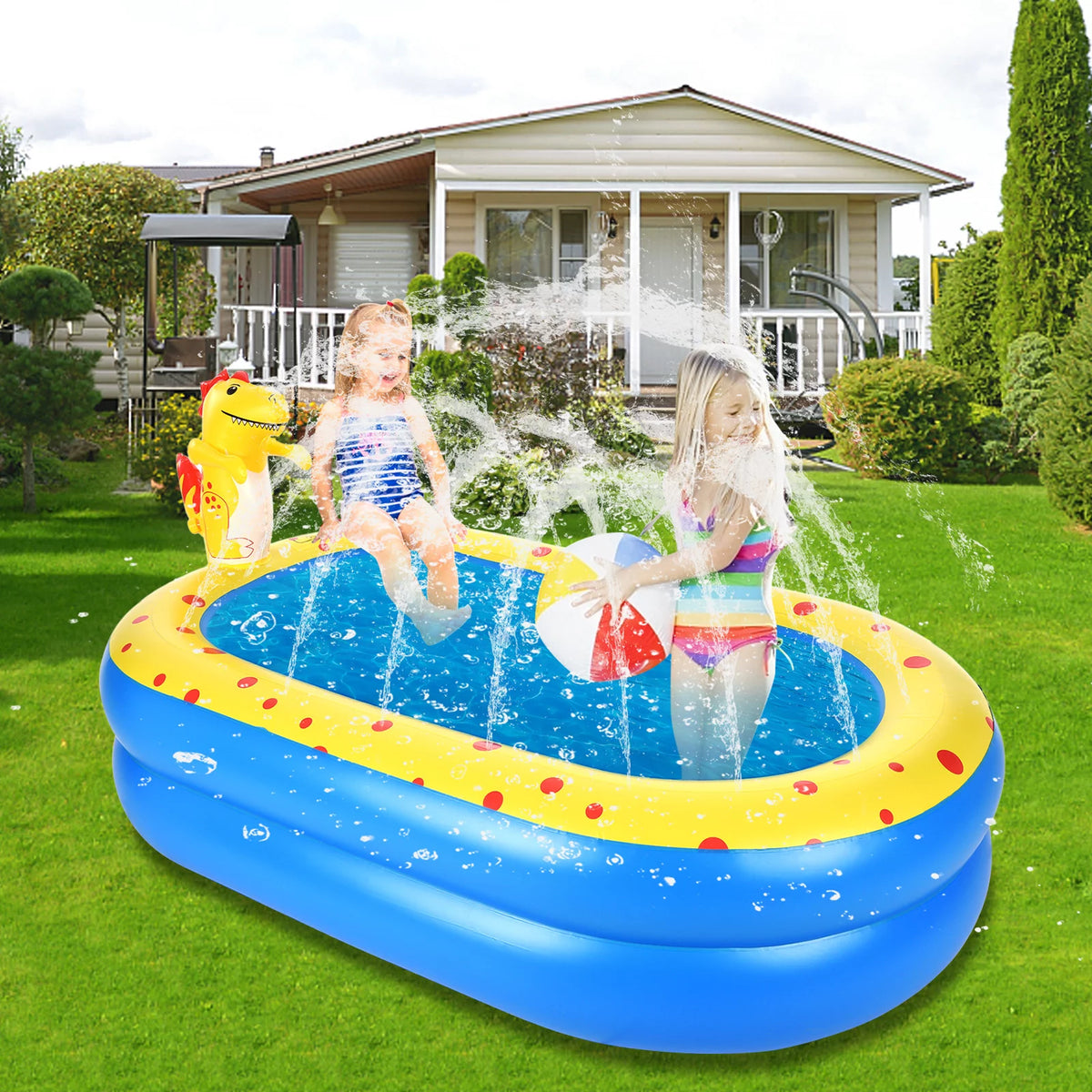 Inflatable Sprinkler Pool 67 * 40in V57162