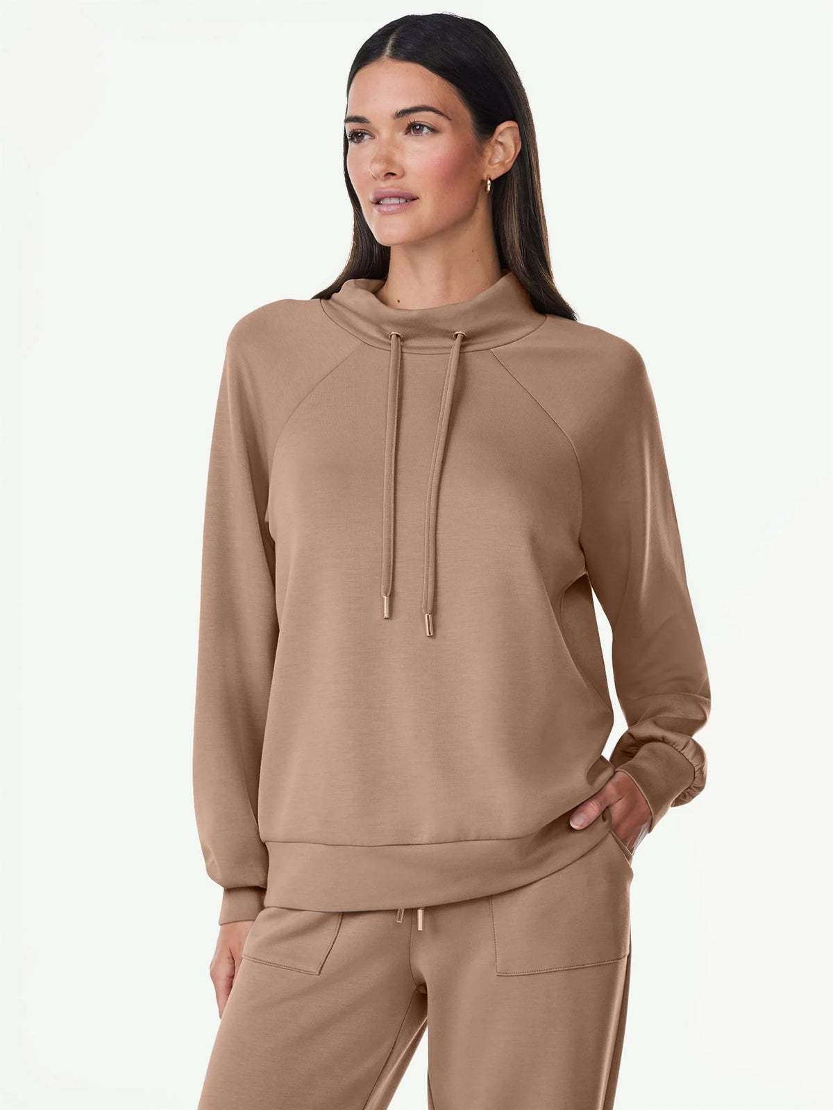 Women's Scuba Knit Funnel Neck Sweatshirt S5921