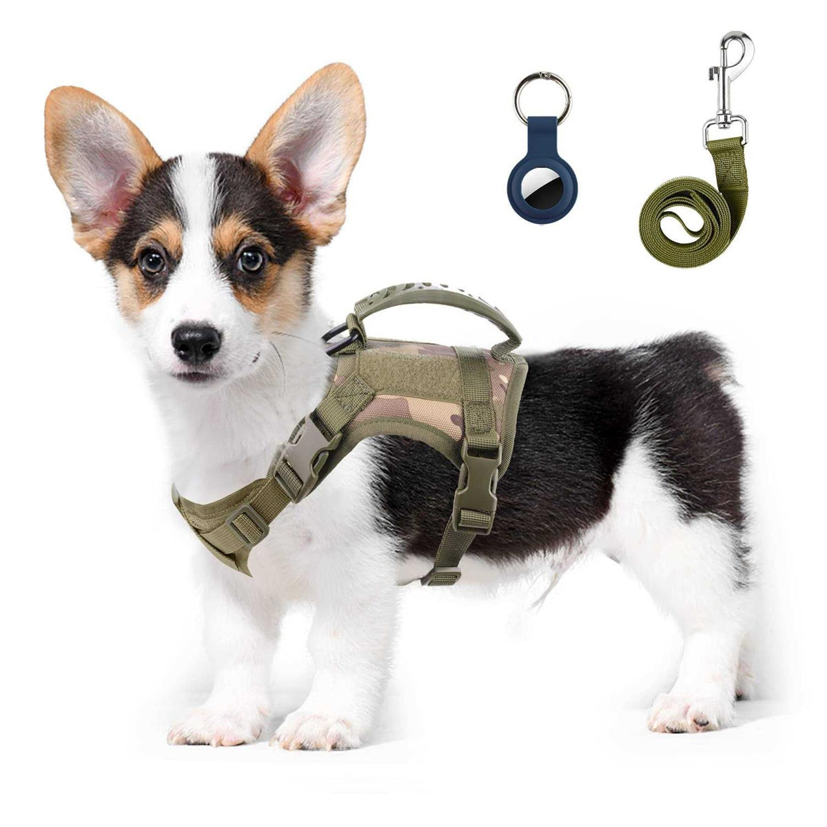 Tactical Dog Harness with Handle and Leash Set P6834