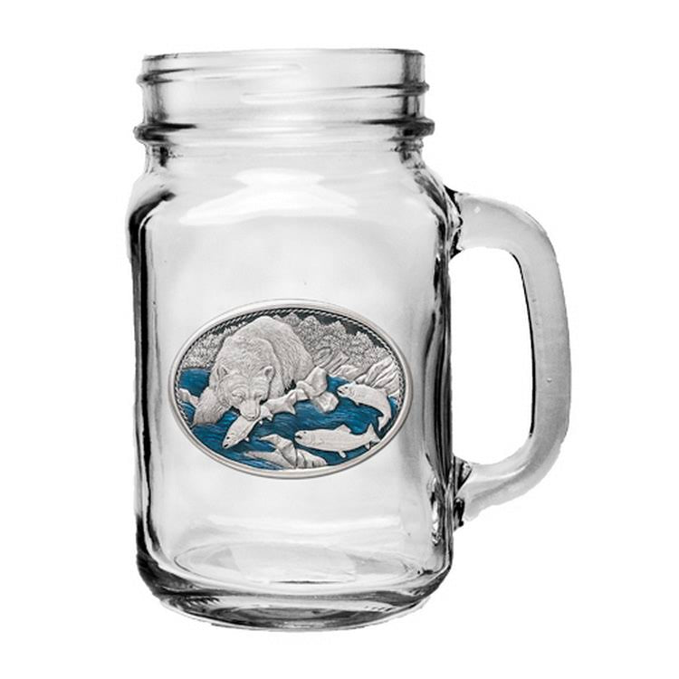 Blue Pewter Accent Mason Jar Mug L84895