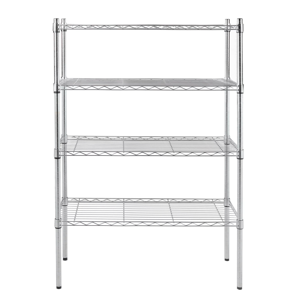 4 Tier Wire Shelf Unit Chrome 1400 lb. Capacity S12988