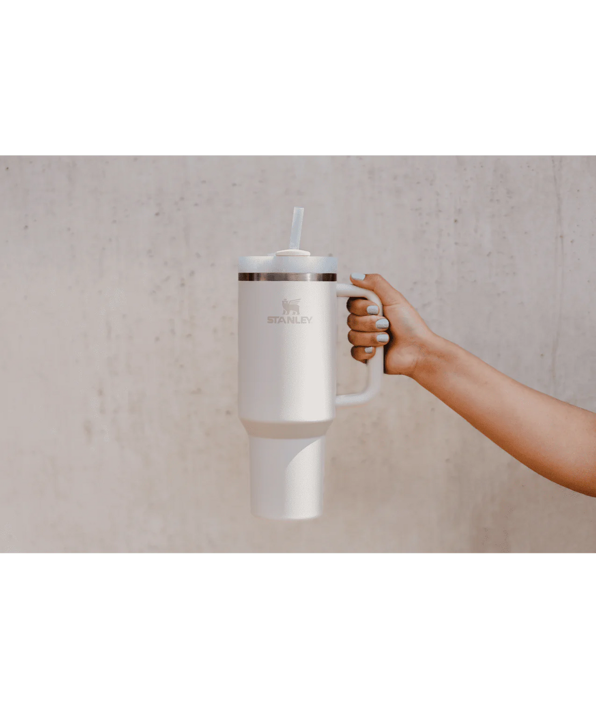 Stainless Steel Vacuum Insulated Tumbler, 40 oz, Cream V74113