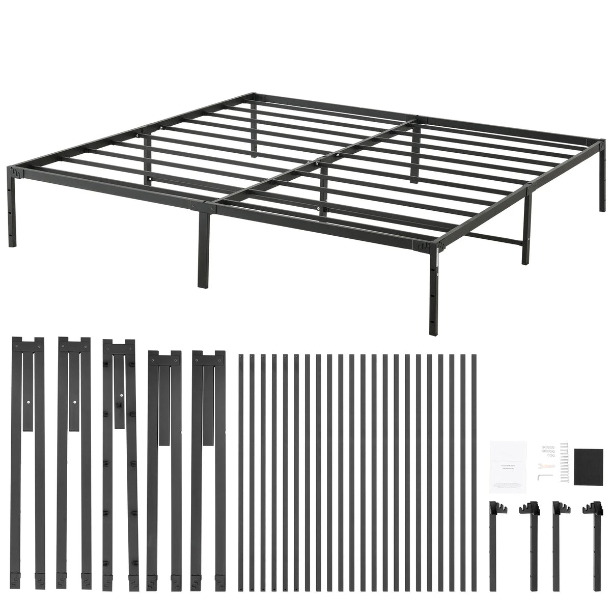 King Size 14 inch Metal Bed Frame F6702