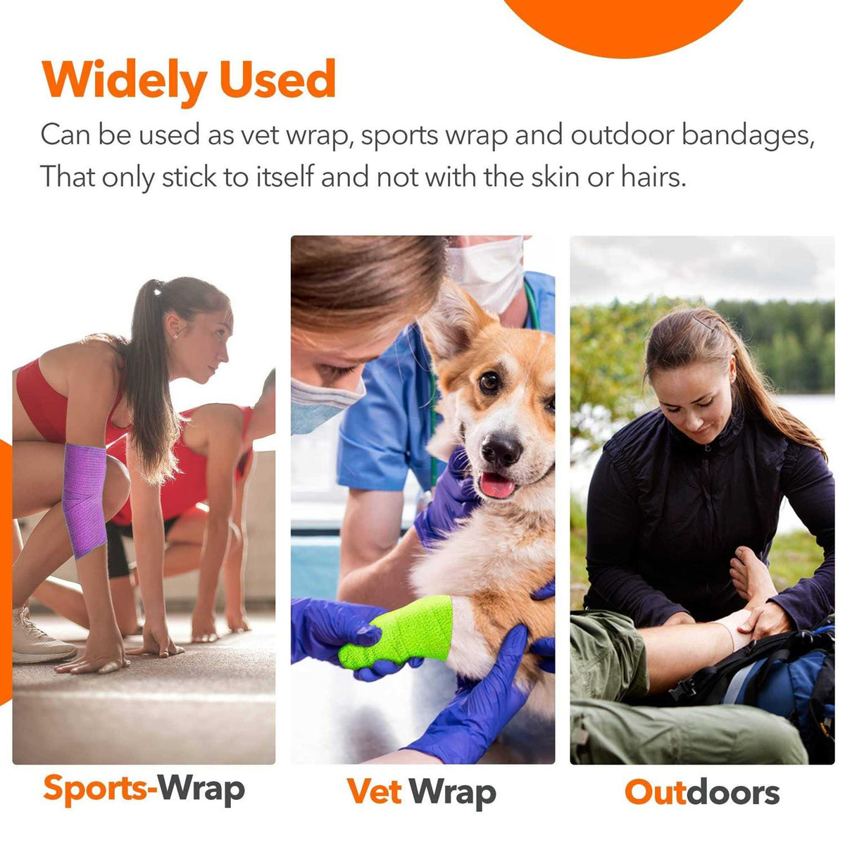 Self Adhesive Non-Woven Bandage Wrap 2 inch x 5 Yards A4890