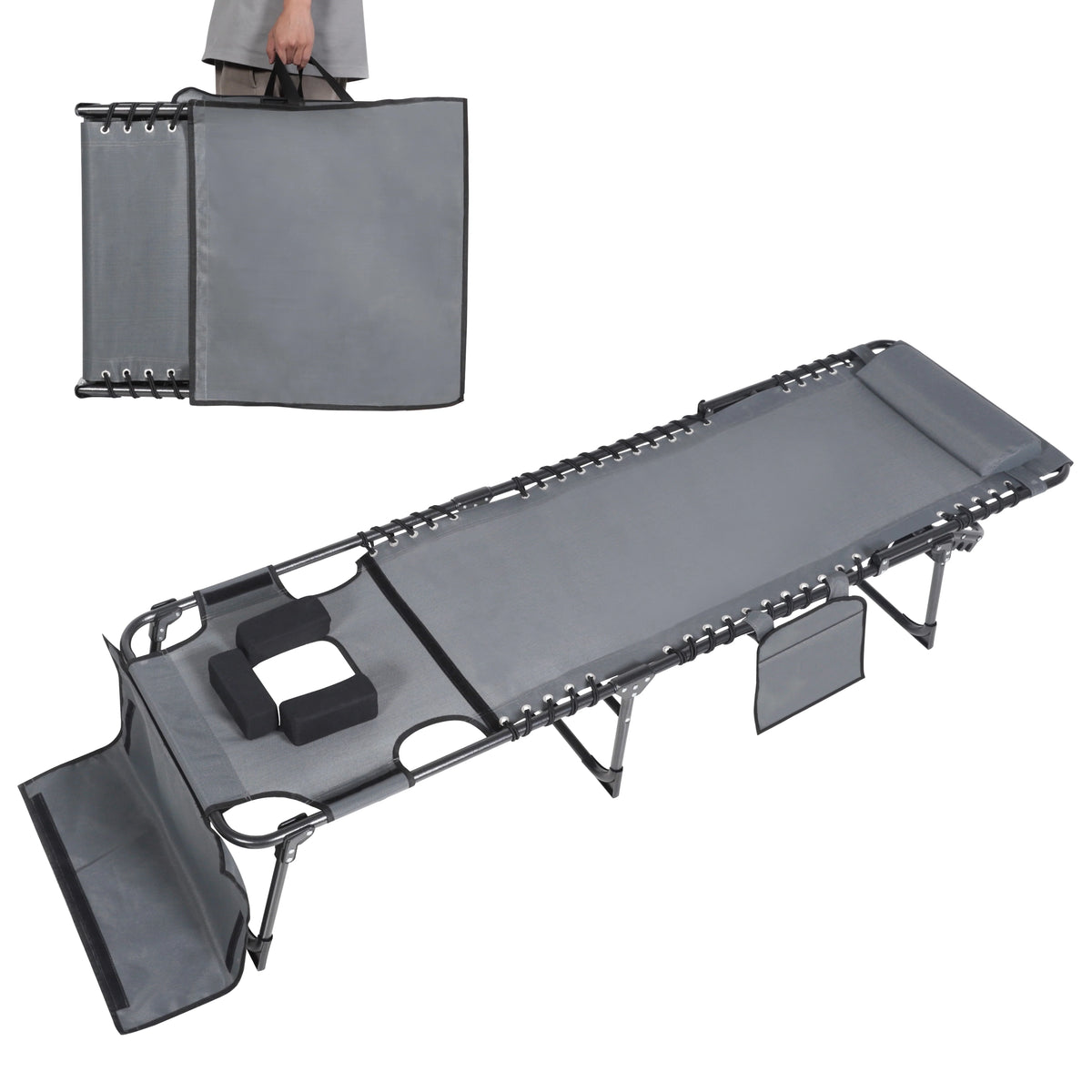 5-Position Adjustable Tanning Chair with Face & Arm Hole L878