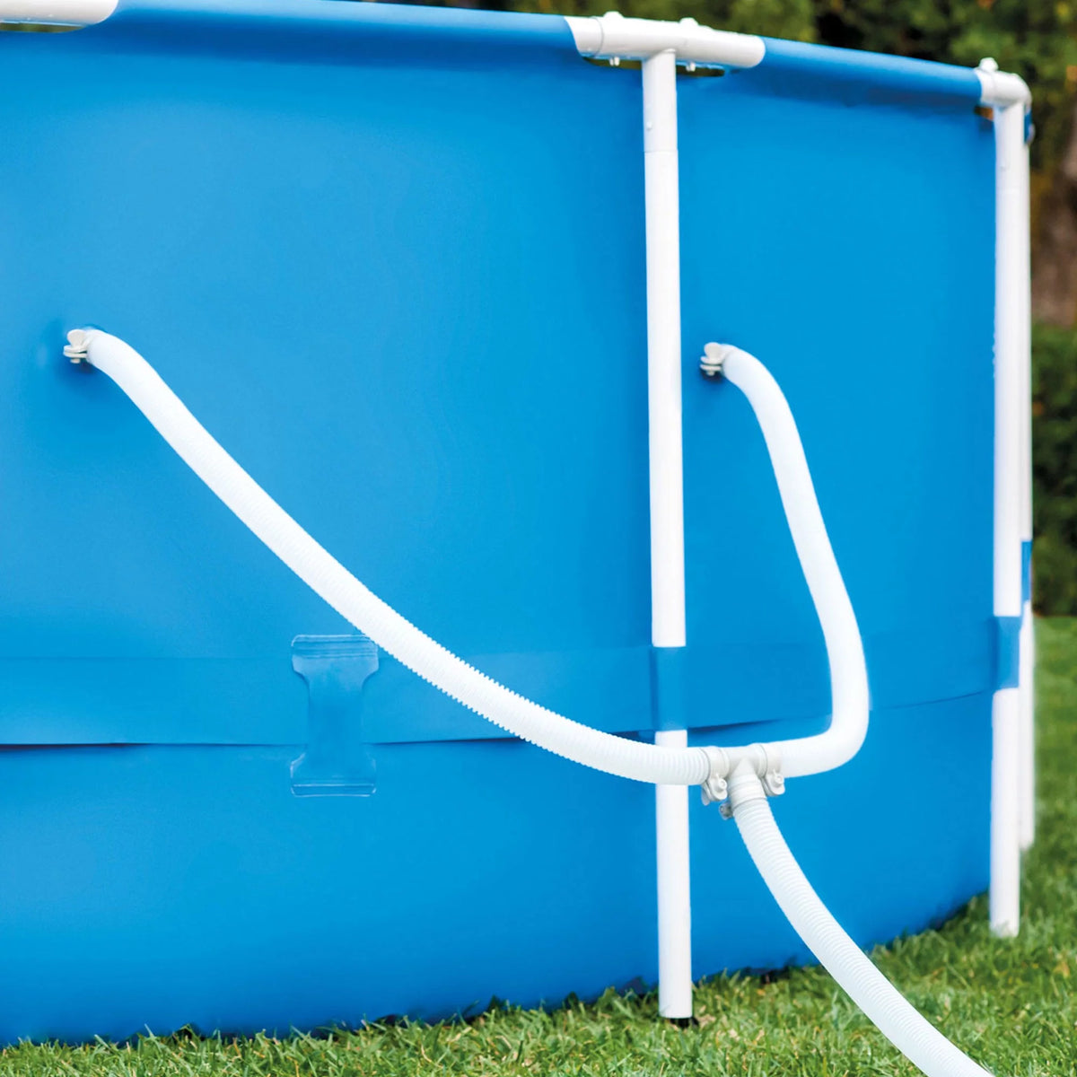 Metal Frame Above Ground Swimming Pool with Filter Pump N386999