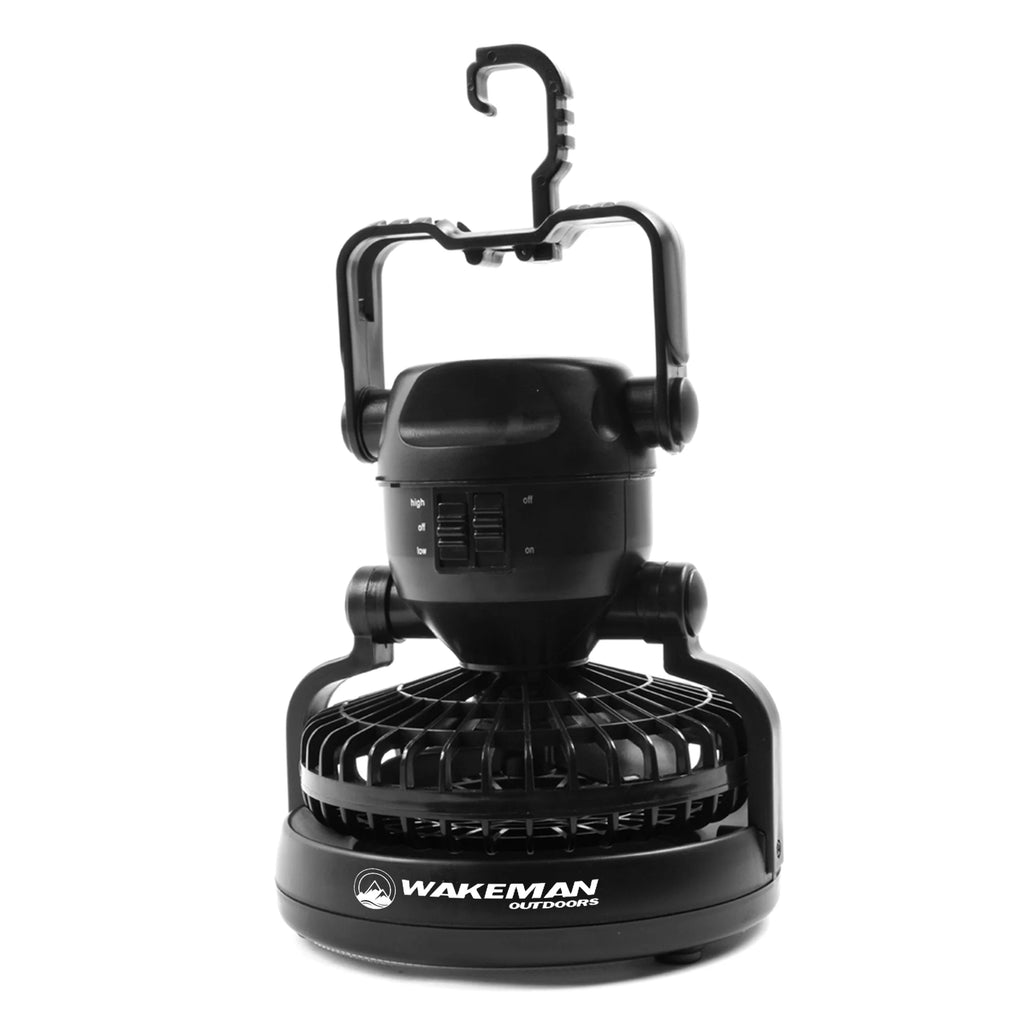 Weather-Resistant Camping Lantern with Ceiling Fan and 18 LED Bulbs S5105
