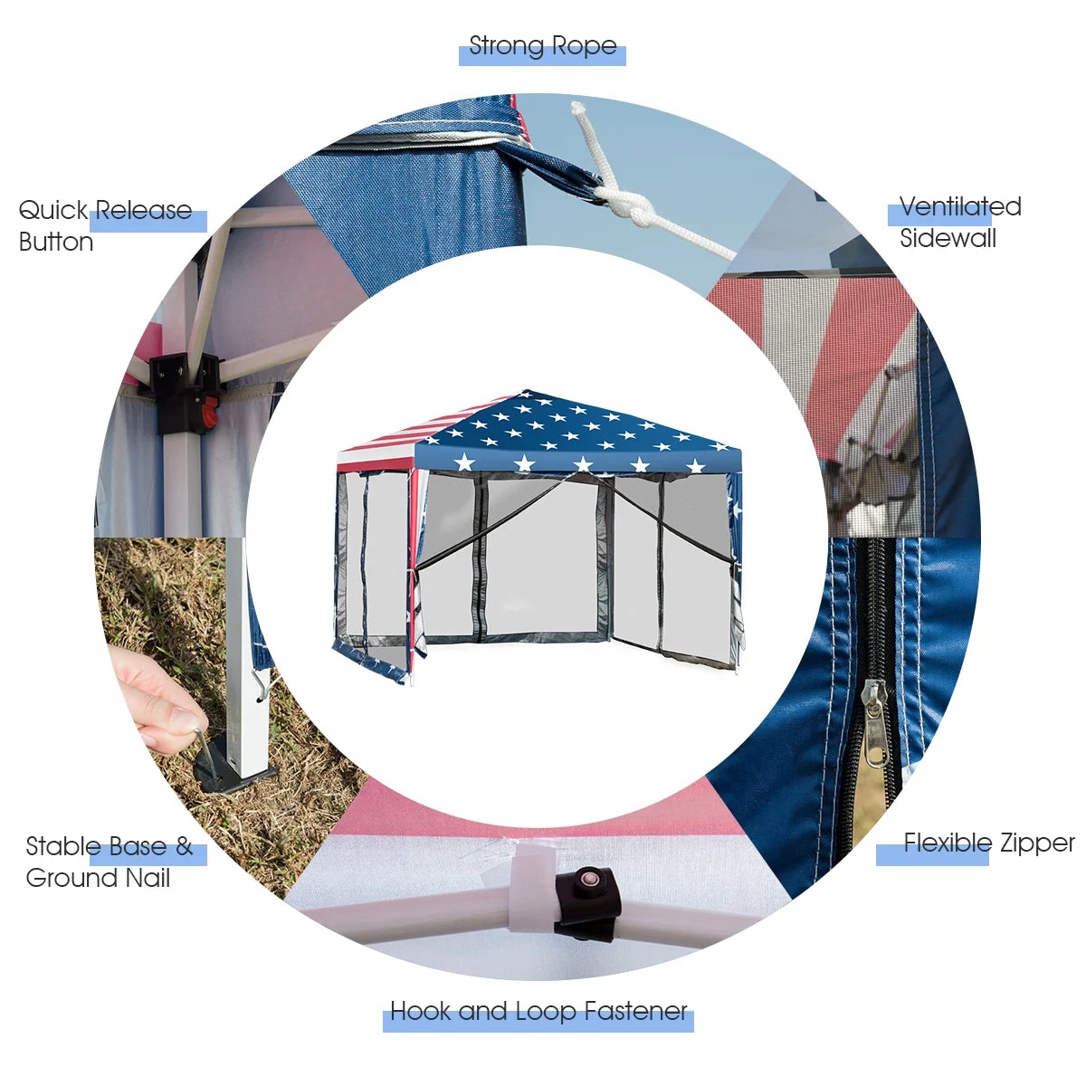 10'x10' Folding Pop Up Tent Gazebo Canopy J290