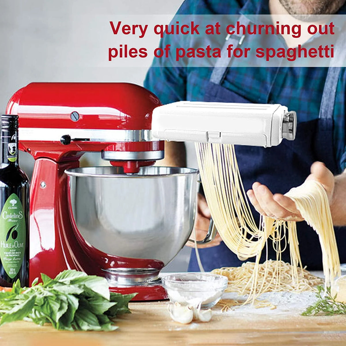 3 in 1 Pasta Maker Attachment Set with Roller and Cutters U59601
