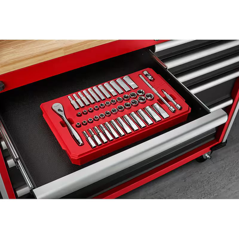 1/4 in. Drive SAE/Metric Ratchet and Socket Mechanics Tool Set (50-Piece) U44753