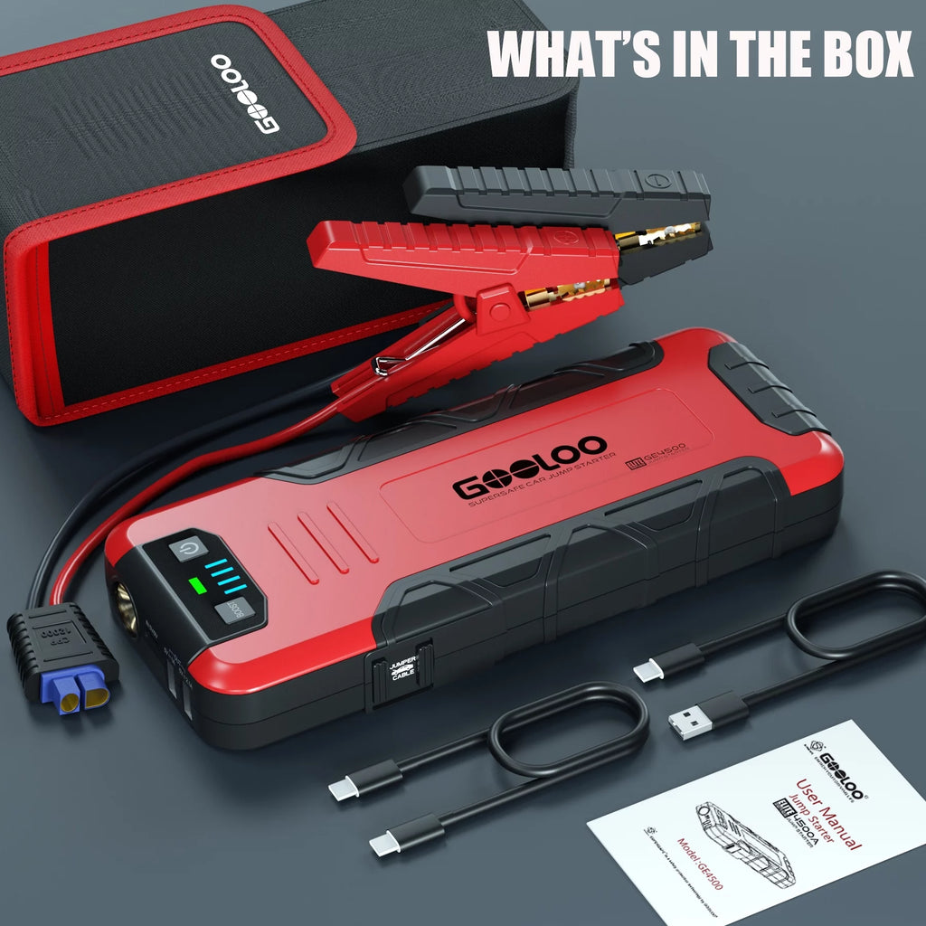 4500A Peak 12V Car Battery Jump Starter with USB Quick Charge D35887