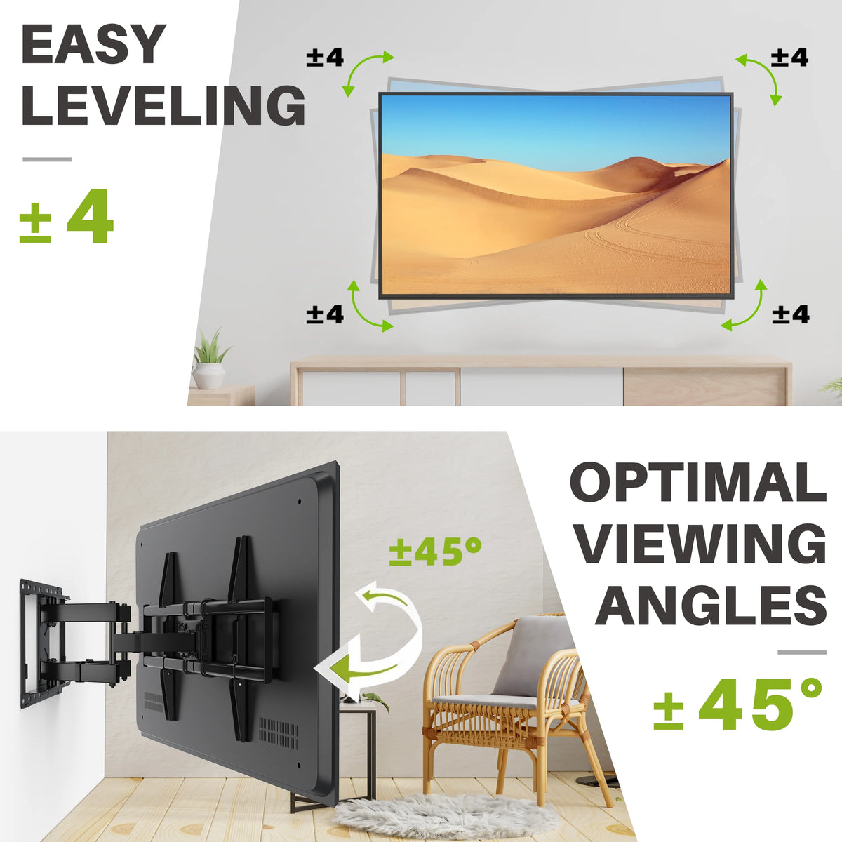 Full Motion TV Wall Mount for 47-90 inch TVs B8885