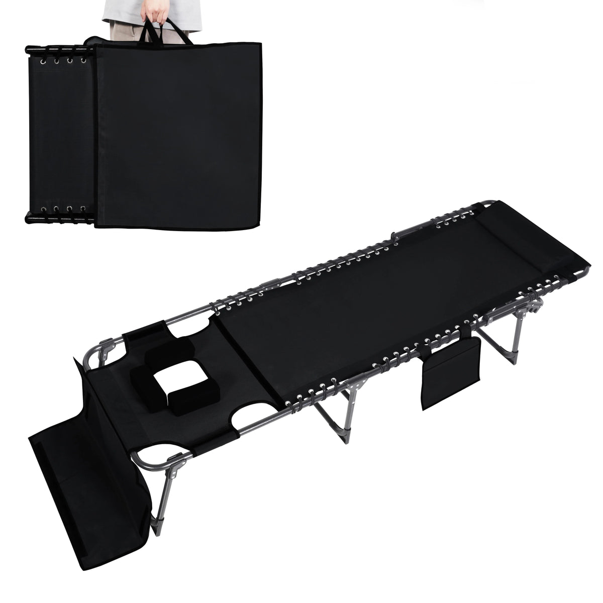 5-Position Adjustable Tanning Chair with Face & Arm Hole L878