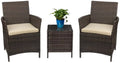 3 Pieces Beige Rattan Wicker Outdoor Furniture Set O375
