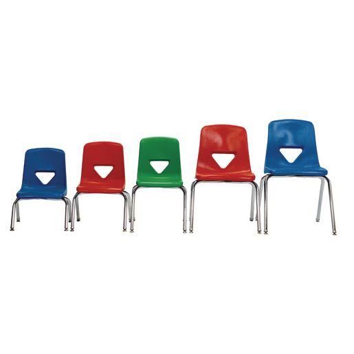 Blue Stacking Chair with Chrome Legs U46708