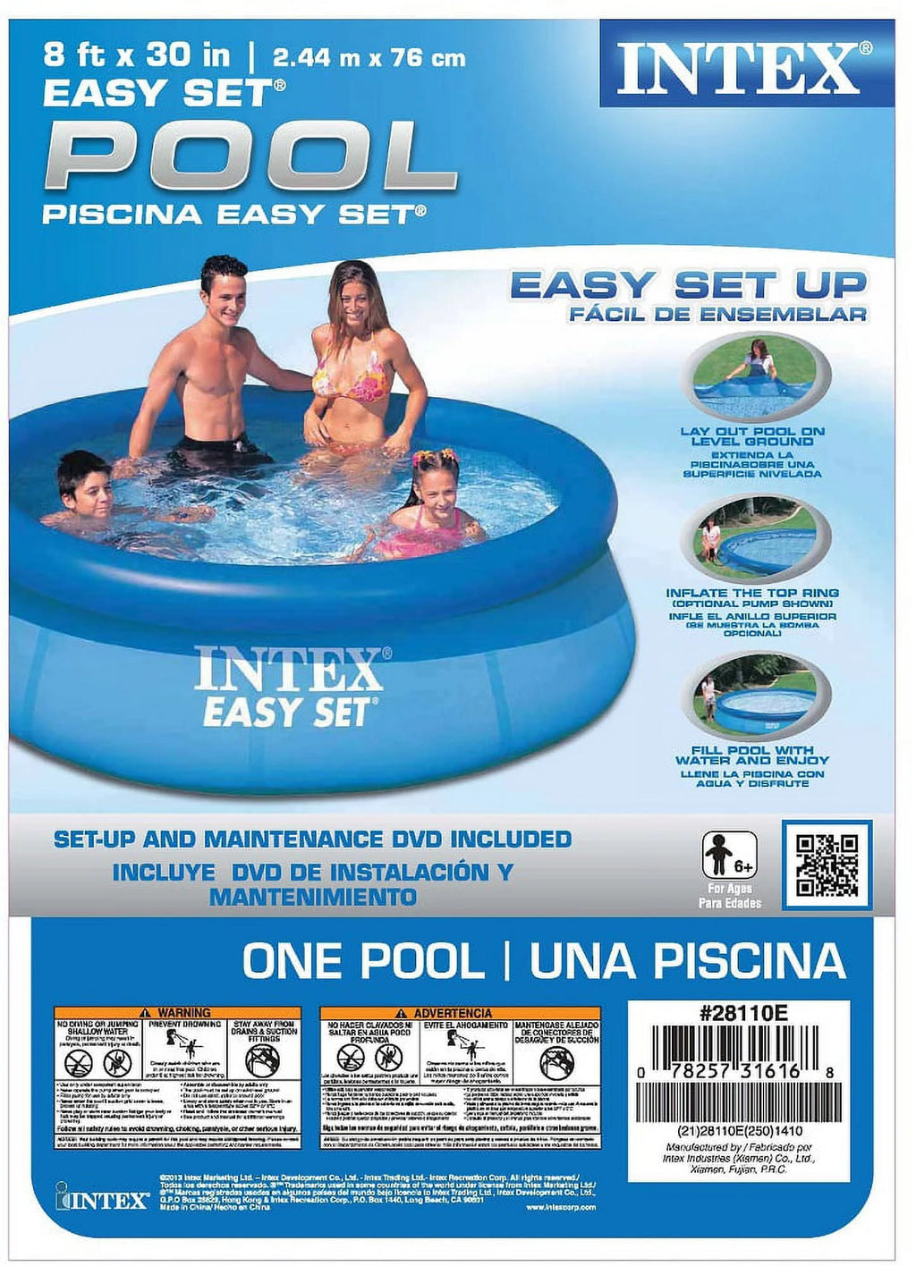 8ft x 30in Easy Set Swimming Pool I392
