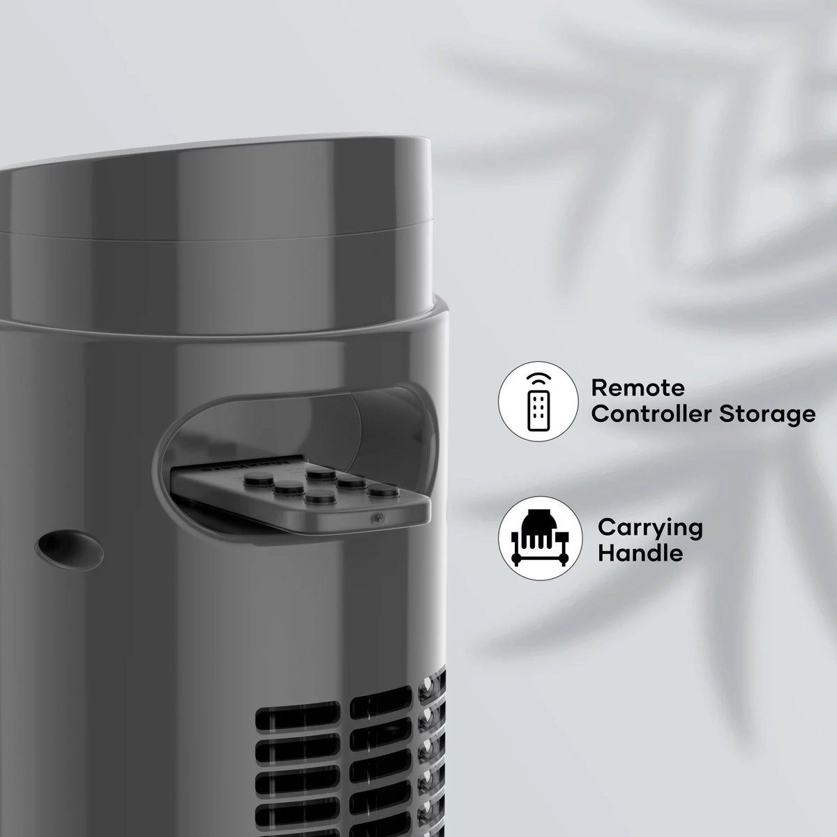 36 Tower Fan with Remote, 3 Speeds 3 Modes 15H Timer, 90° Oscillating, Grey N891730